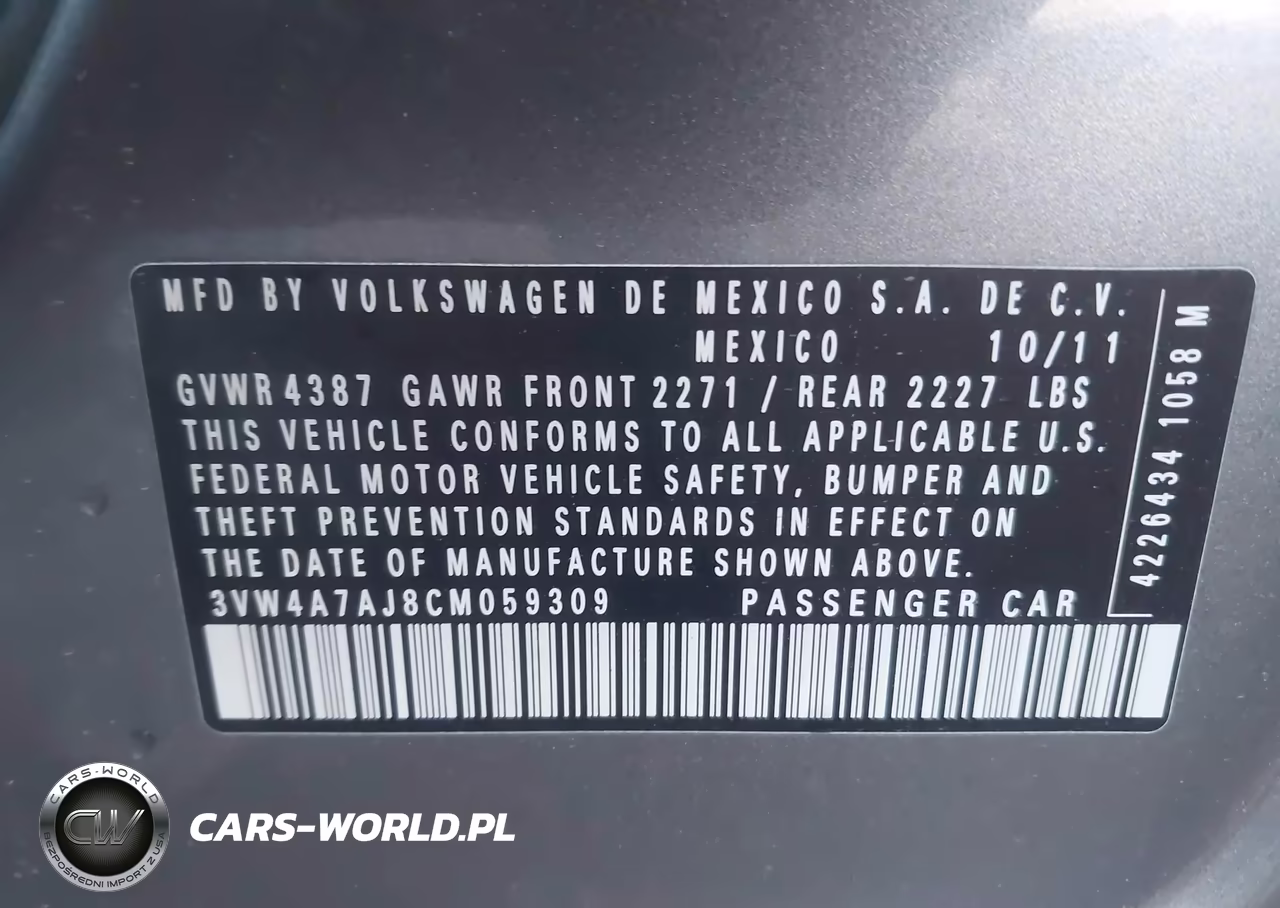 2012 Volkswagen Jetta Gli VIN:3VW4A7AJ8CM059309 - 9