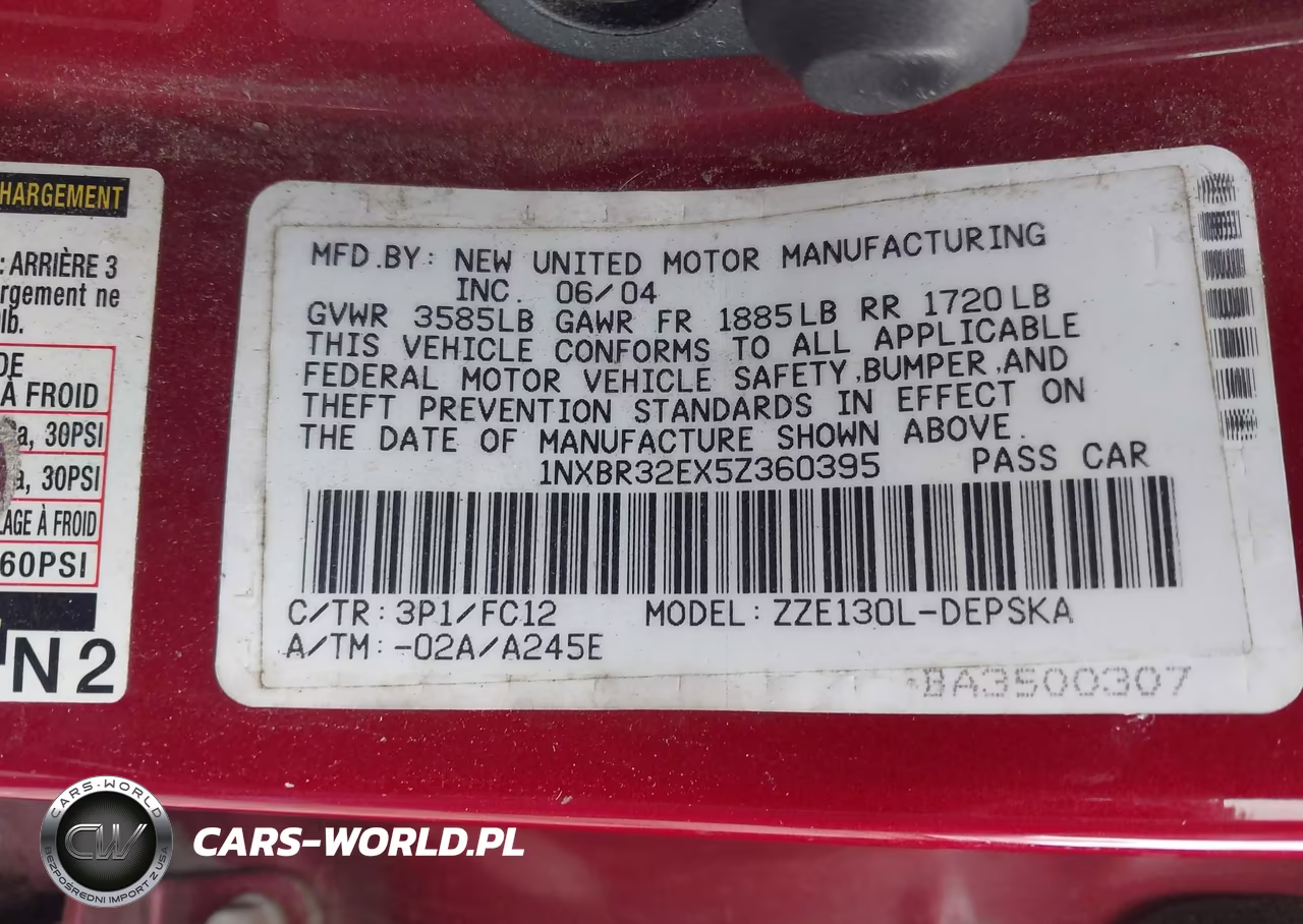 2005 Toyota Corolla S VIN:1NXBR32EX5Z360395 - 9