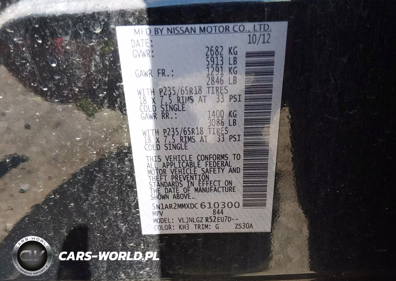 2013 Nissan Pathfinder Sl VIN:5N1AR2MMXDC610300 - 9