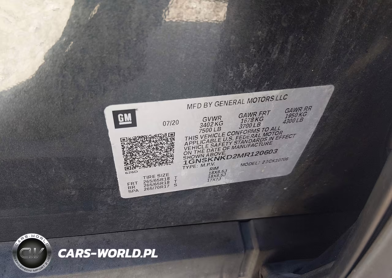 2021 Chevrolet Tahoe 4Wd Lt VIN:1GNSKNKD2MR120603 - 9
