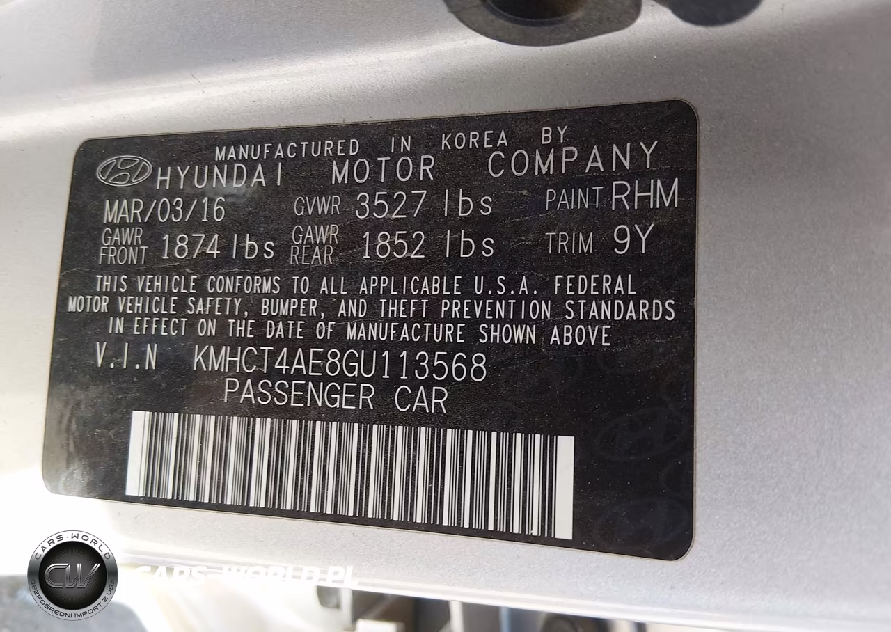 2016 Hyundai Accent Se VIN:KMHCT4AE8GU113568 - 9