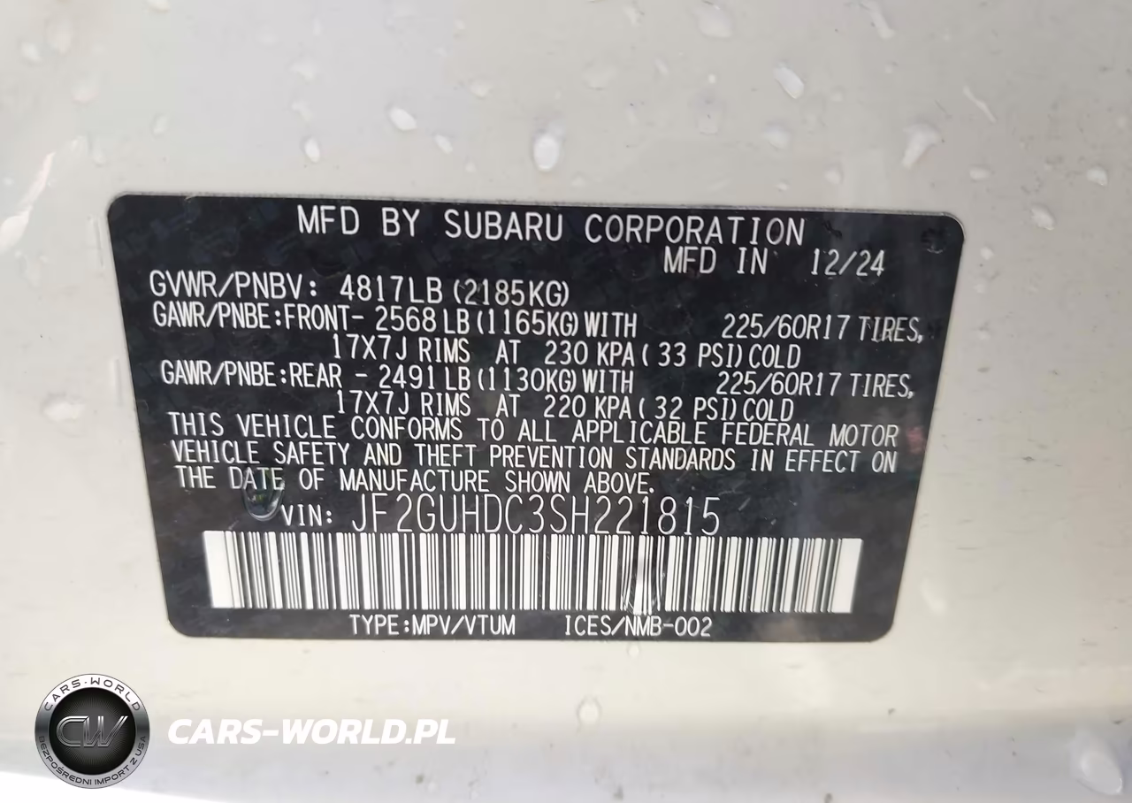 2025 Subaru Crosstrek Premium VIN:JF2GUHDC3SH221815 - 9