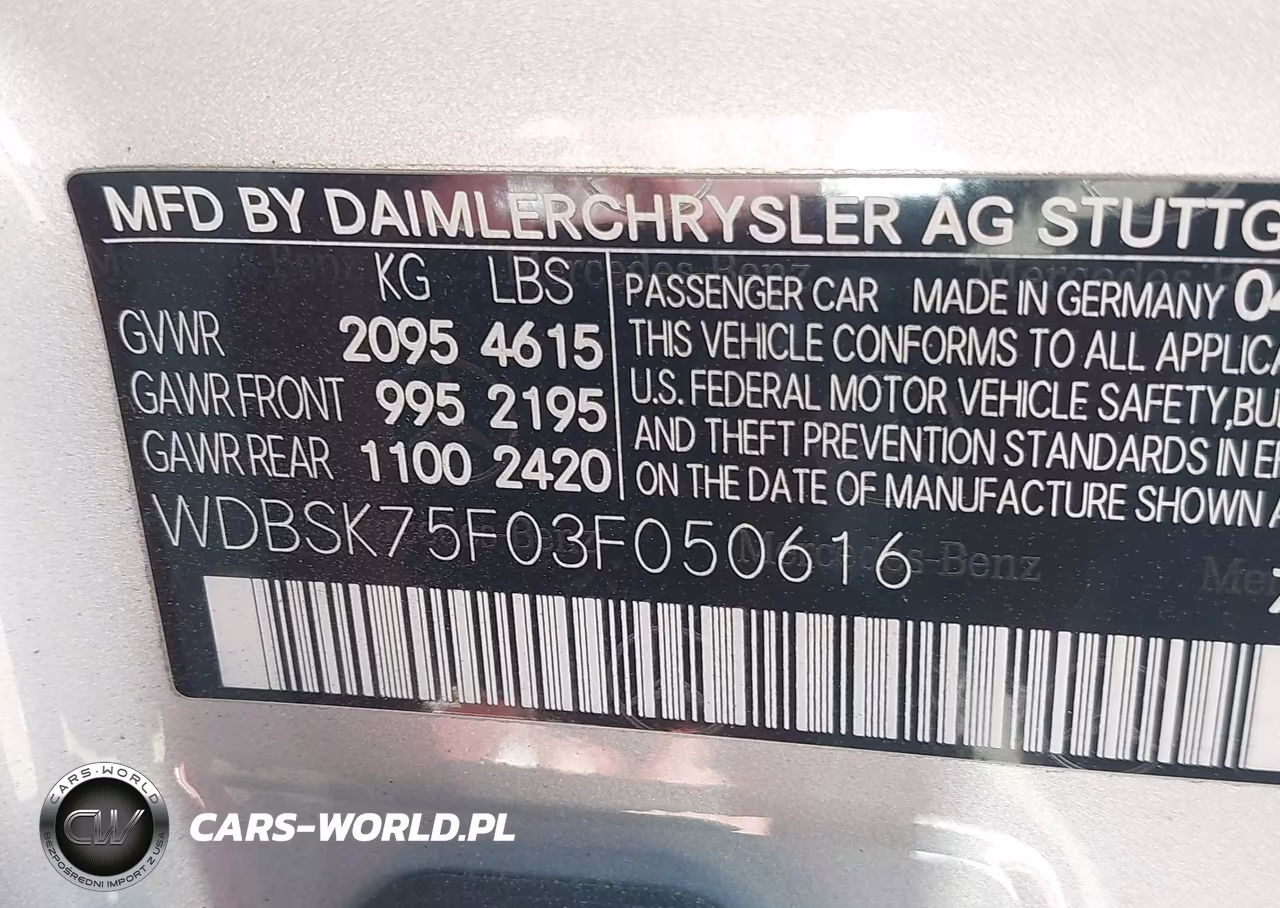 2003 Mercedes-Benz Sl-Class VIN:WDBSK75F03F050616 - 9