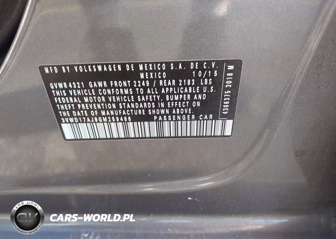 2016 Volkswagen Jetta 1.8T Sport VIN:3VWD17AJ8GM259466 - 9