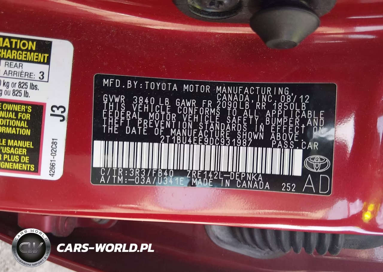 2013 Toyota Corolla Le VIN:2T1BU4EE9DC931987 - 9