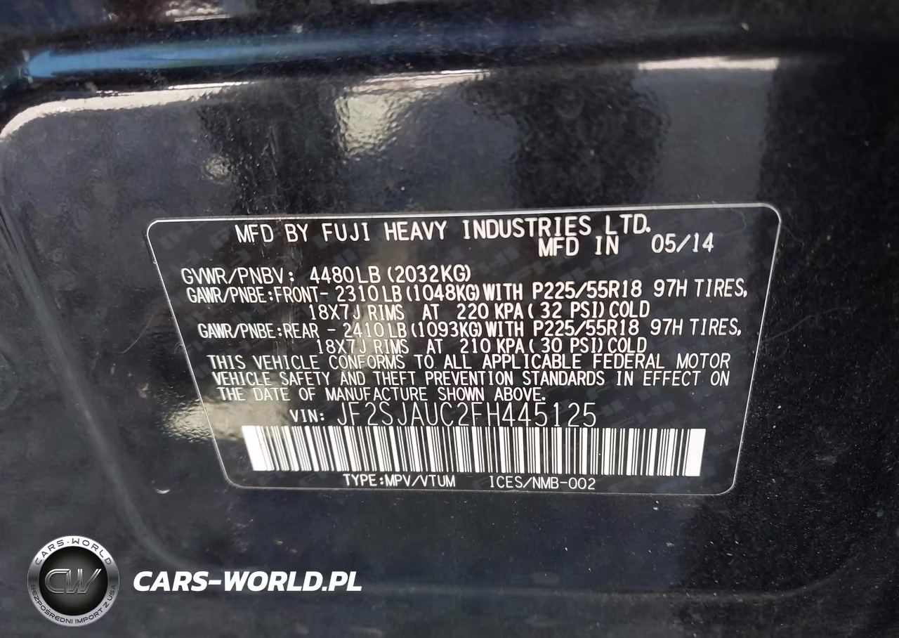2015 Subaru Forester 2.5I Touring VIN:JF2SJAUC2FH445125 - 9