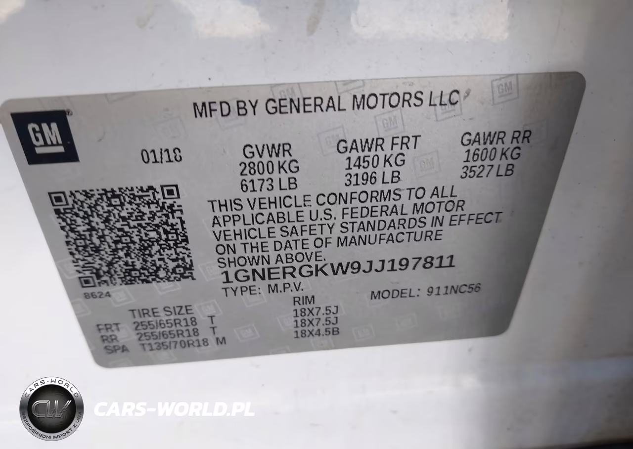 2018 Chevrolet Traverse 1Lt VIN:1GNERGKW9JJ197811 - 9