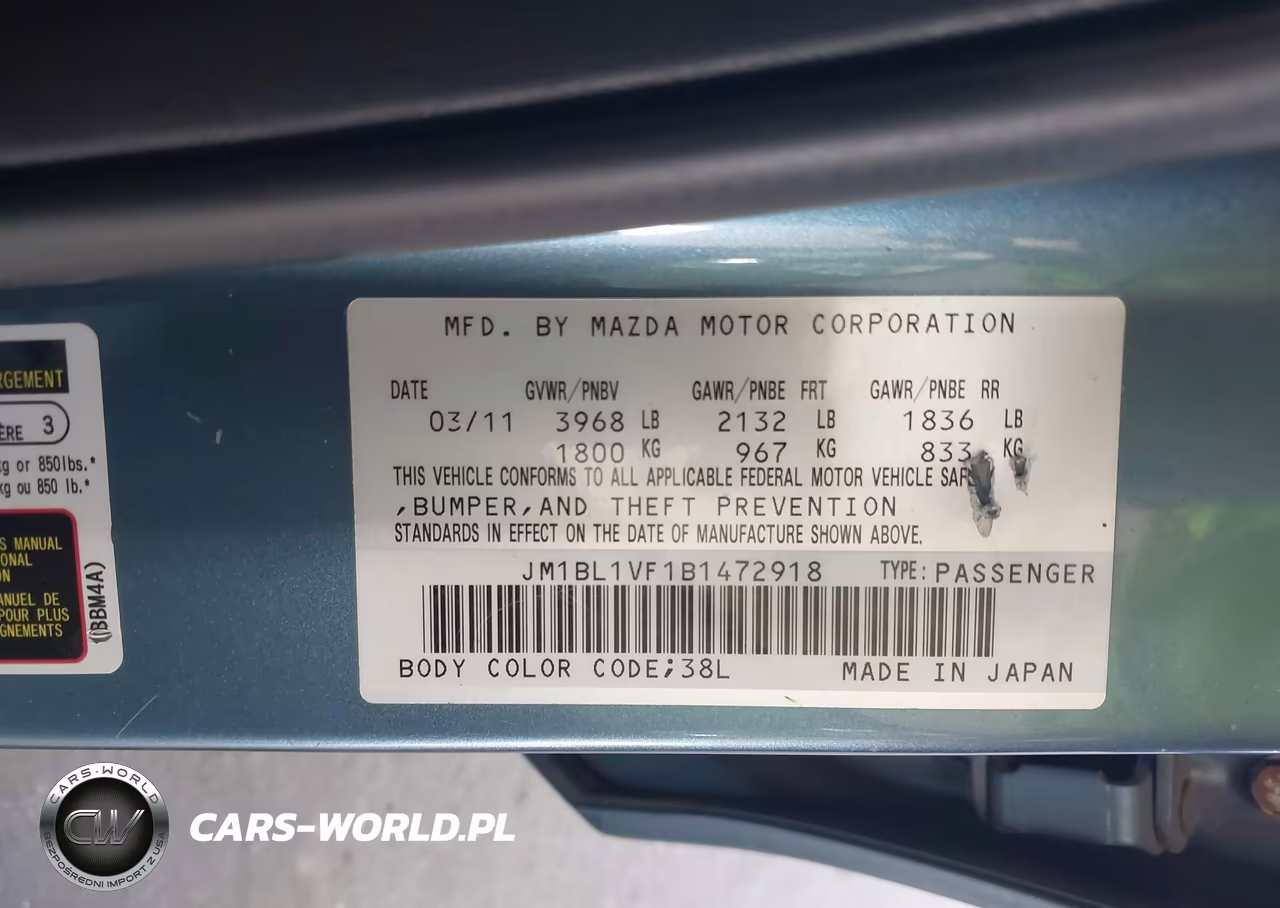 2011 Mazda Mazda3 I Touring VIN:JM1BL1VF1B1472918 - 9