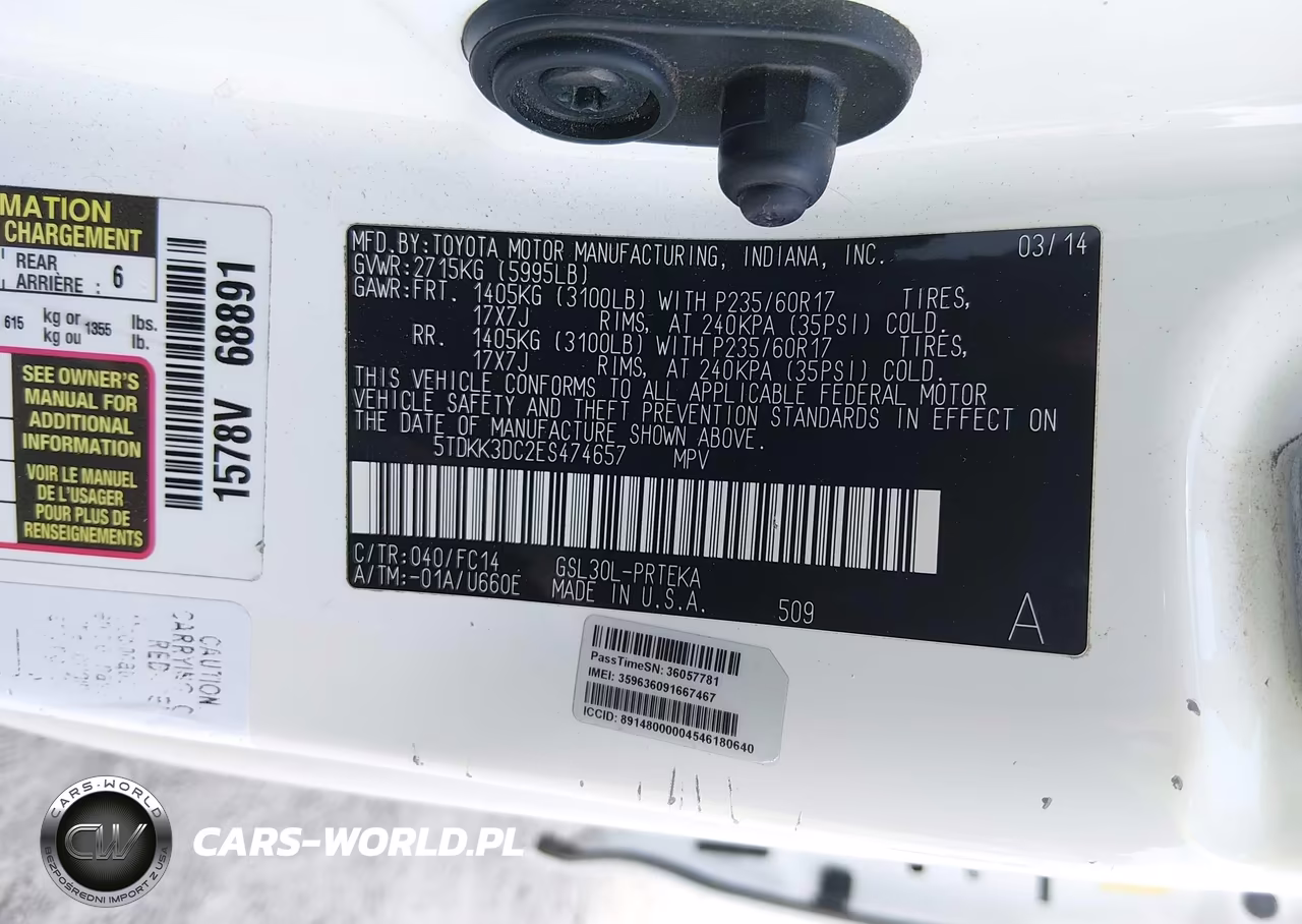 2014 Toyota Sienna Le V6 8 Passenger VIN:5TDKK3DC2ES474657 - 9