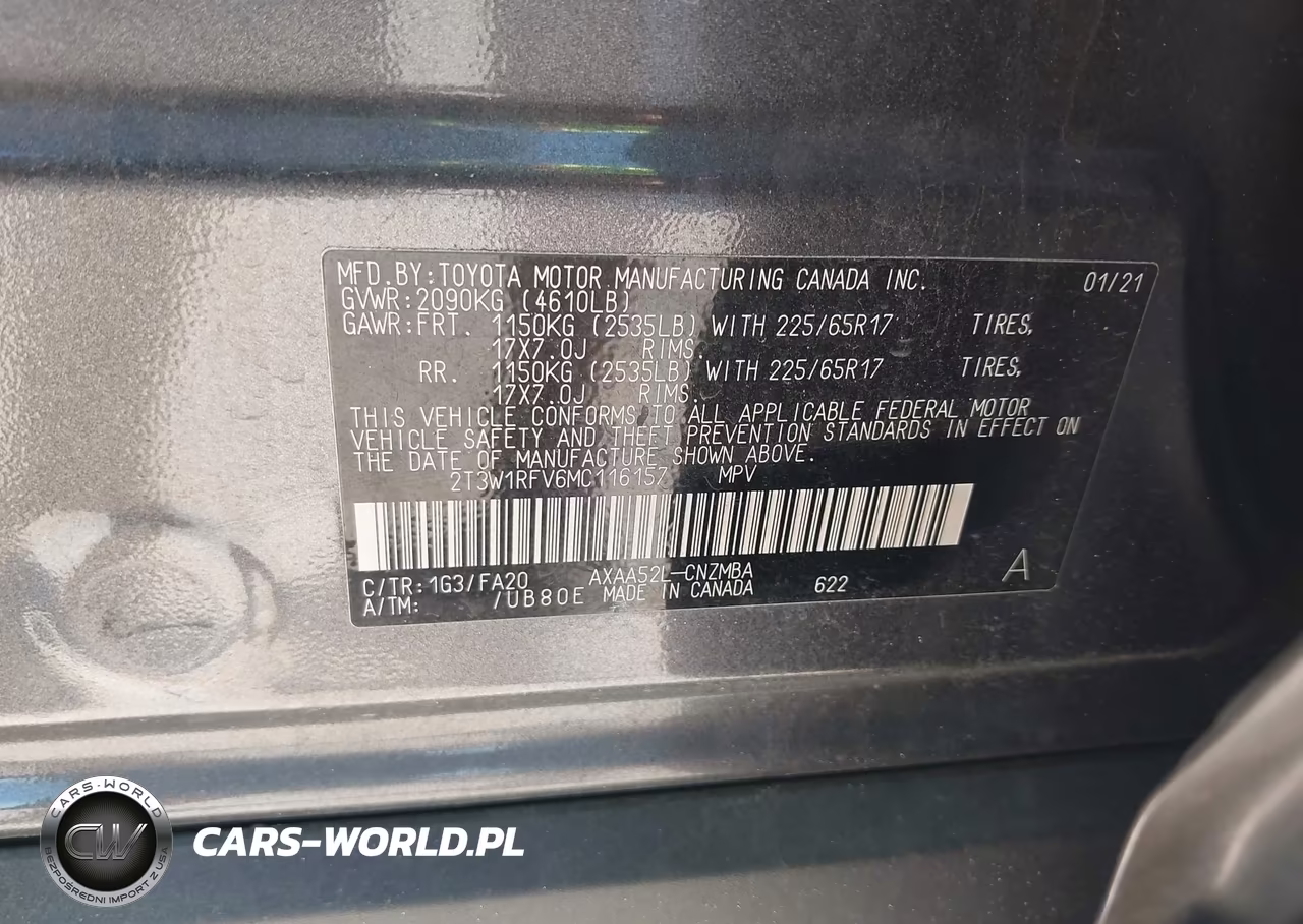 2021 Toyota Rav4 Xle VIN:2T3W1RFV6MC116157 - 9