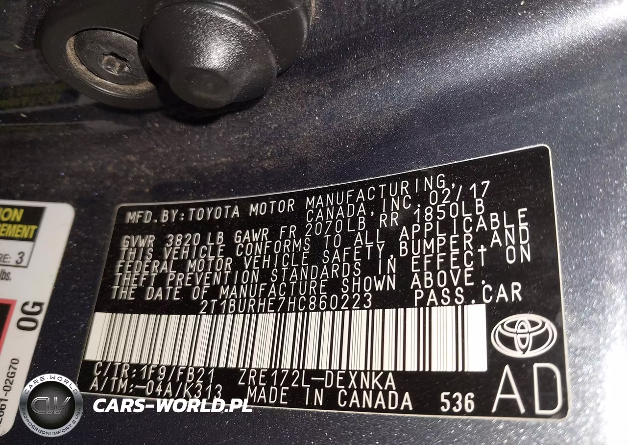 2017 Toyota Corolla Le VIN:2T1BURHE7HC860223 - 9