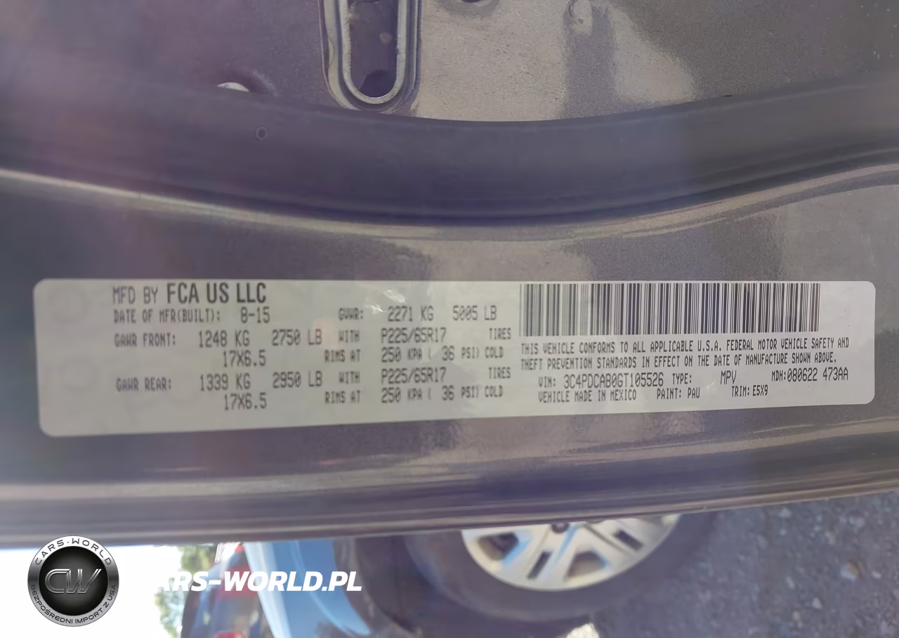 2016 Dodge Journey Se VIN:3C4PDCAB0GT105526 - 9
