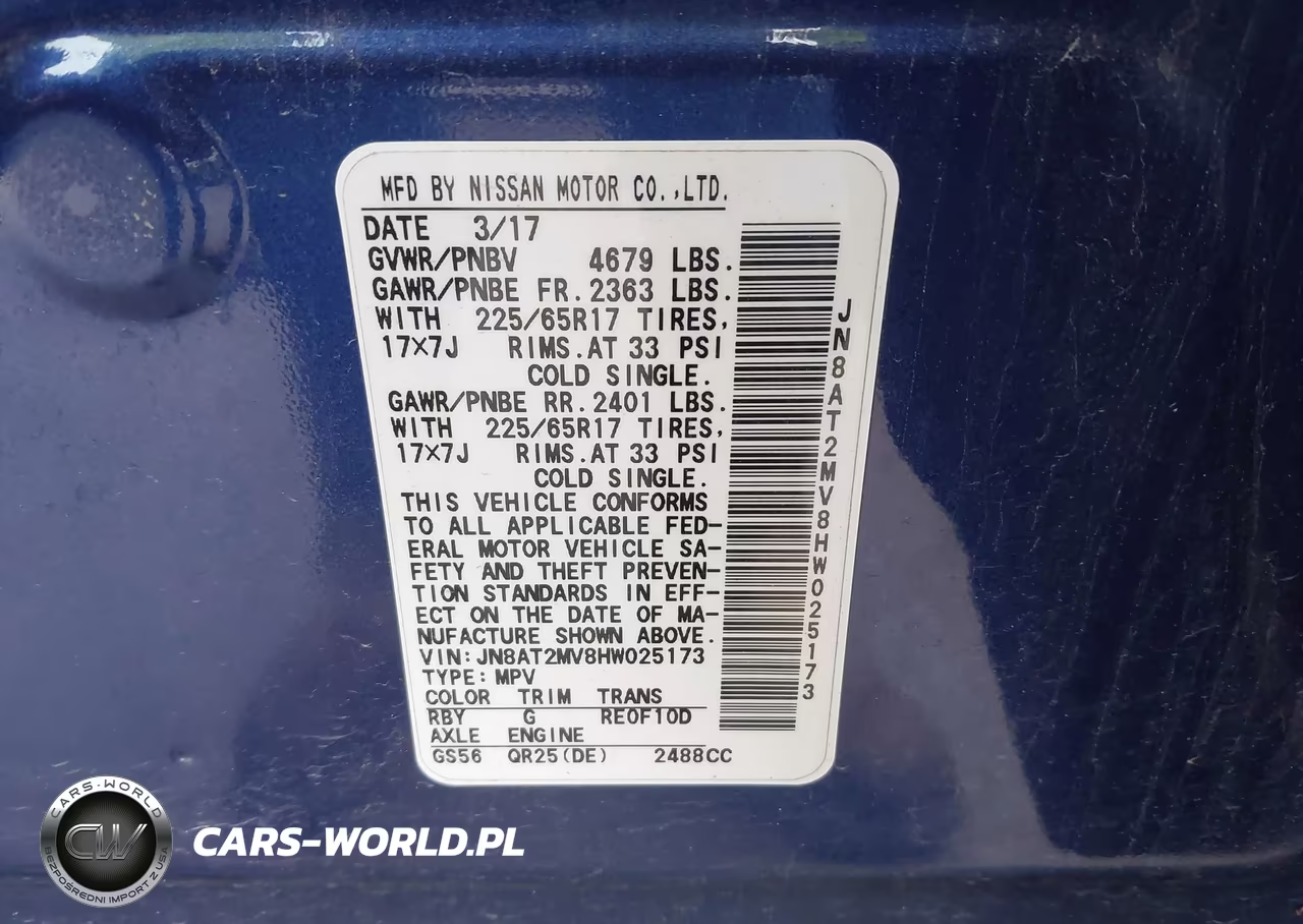 2017 Nissan Rogue S VIN:JN8AT2MV8HW025173 - 9