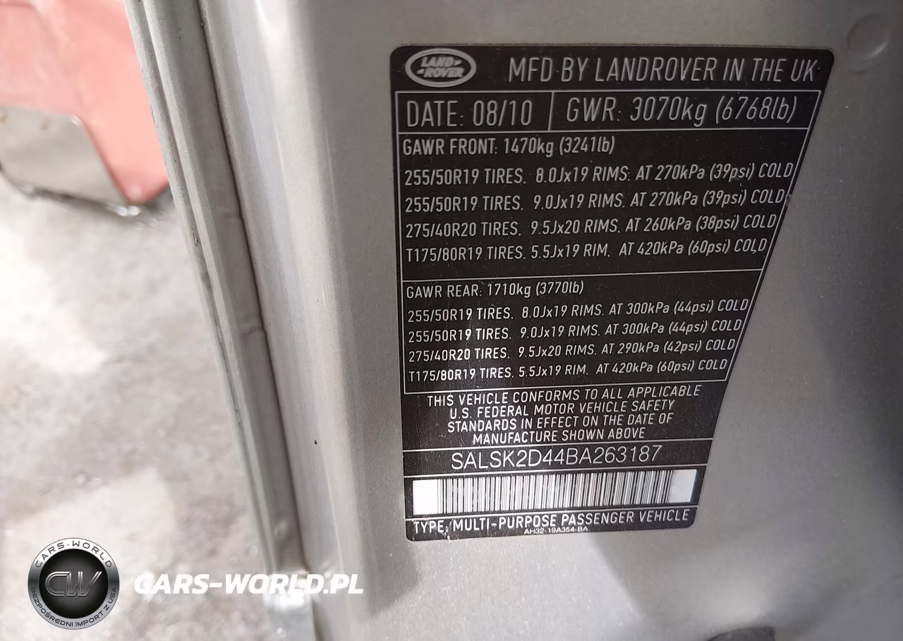 2011 Land Rover Range Rover Sport Hse VIN:SALSK2D44BA263187 - 9