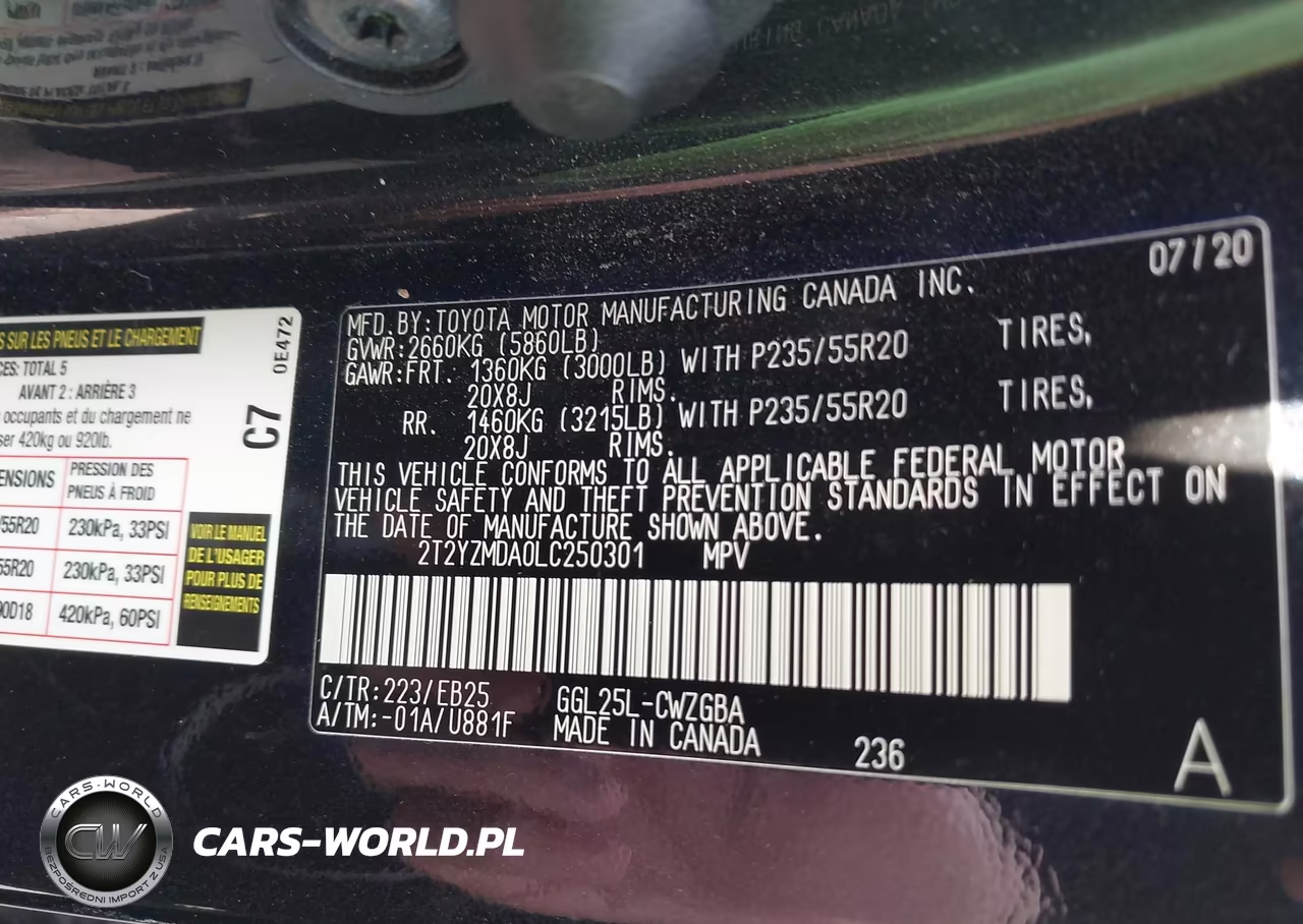 2020 Lexus Rx 350 F Sport Performance VIN:2T2YZMDA0LC250301 - 9