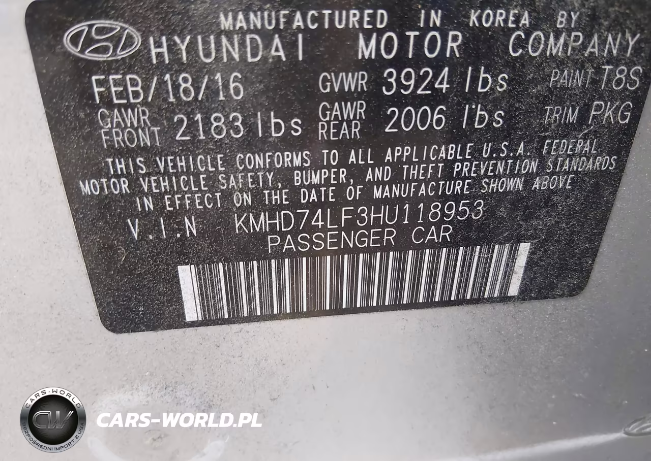 2017 Hyundai Elantra Se VIN:KMHD74LF3HU118953 - 9