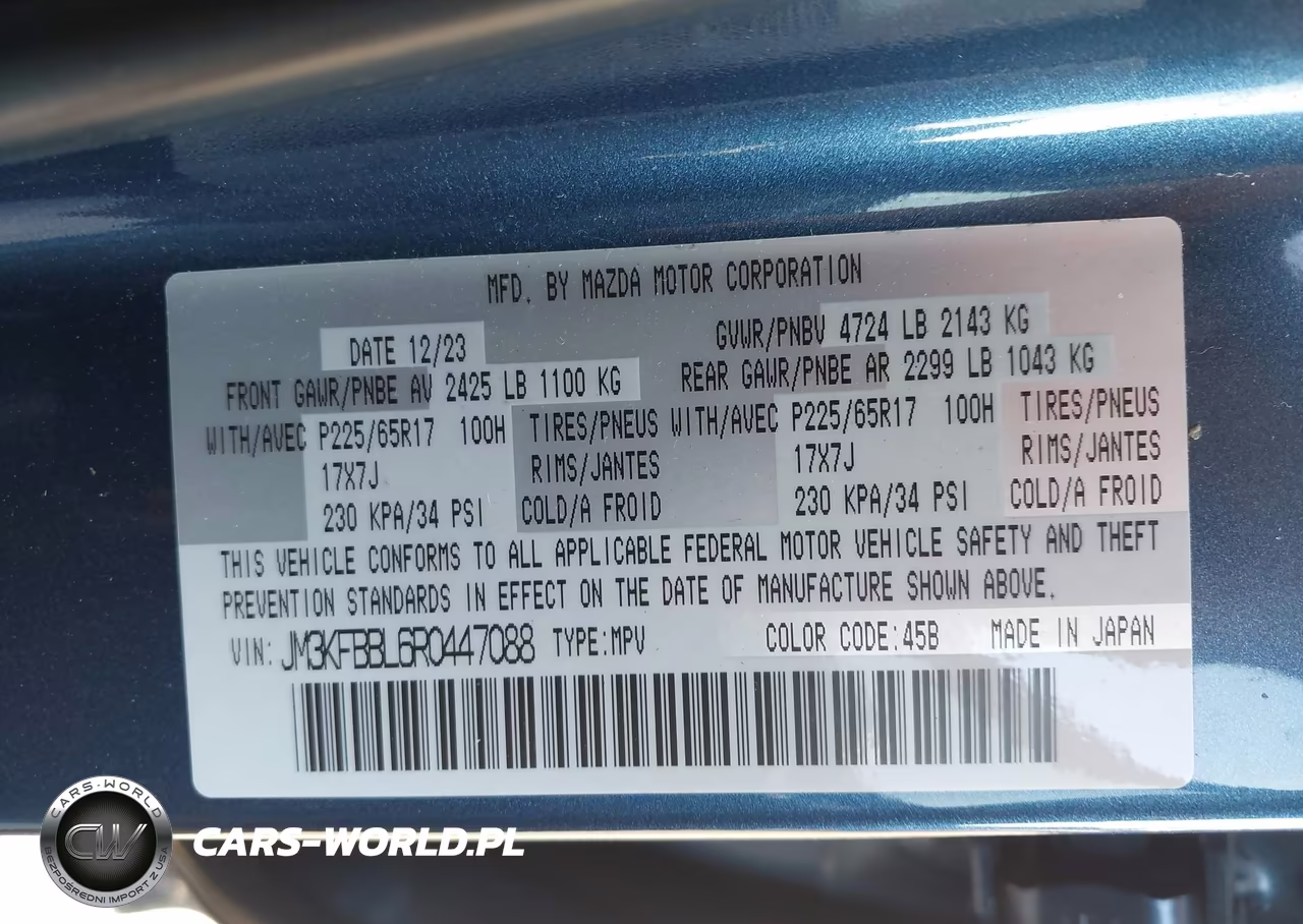 2024 Mazda Cx-5 2.5 S Select VIN:JM3KFBBL6R0447088 - 9