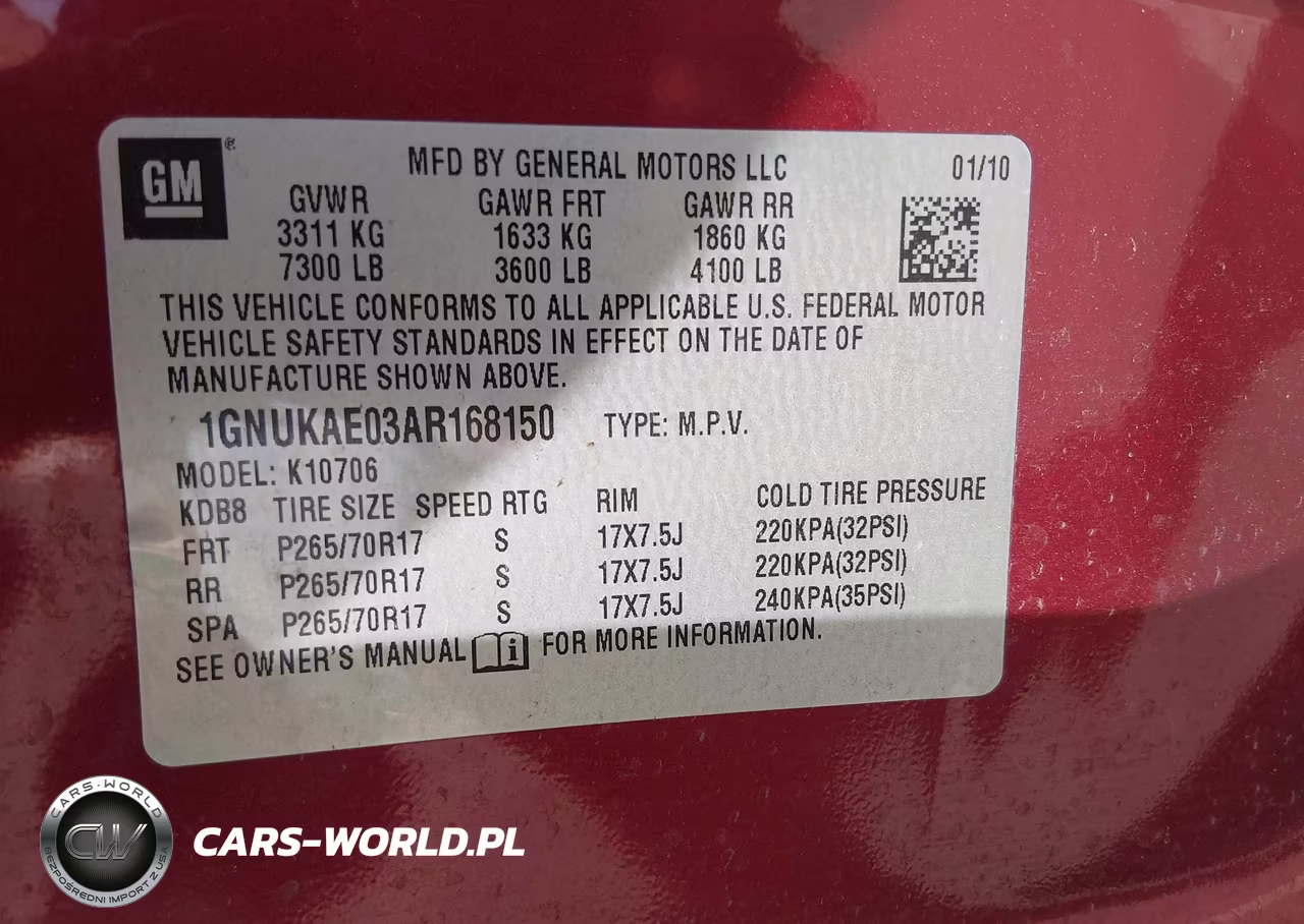 2010 Chevrolet Tahoe Ls VIN:1GNUKAE03AR168150 - 9