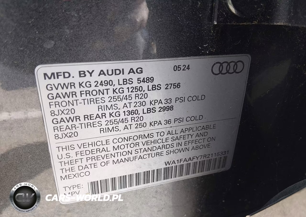 2024 Audi Q5 Prestige 45 Tfsi S Line Quattro S Tronic VIN:WA1FAAFY7R2115331 - 9