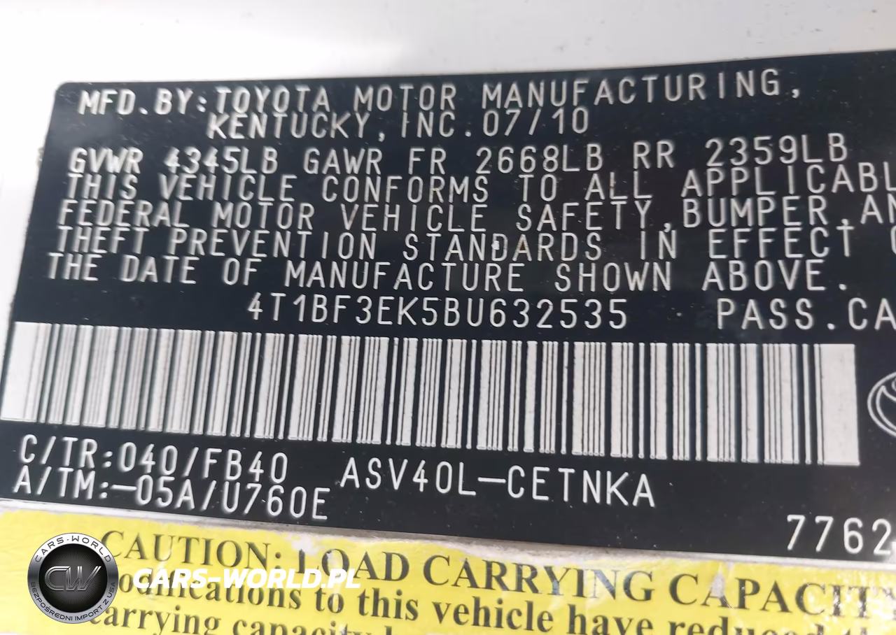2011 Toyota Camry Le VIN:4T1BF3EK5BU632535 - 9