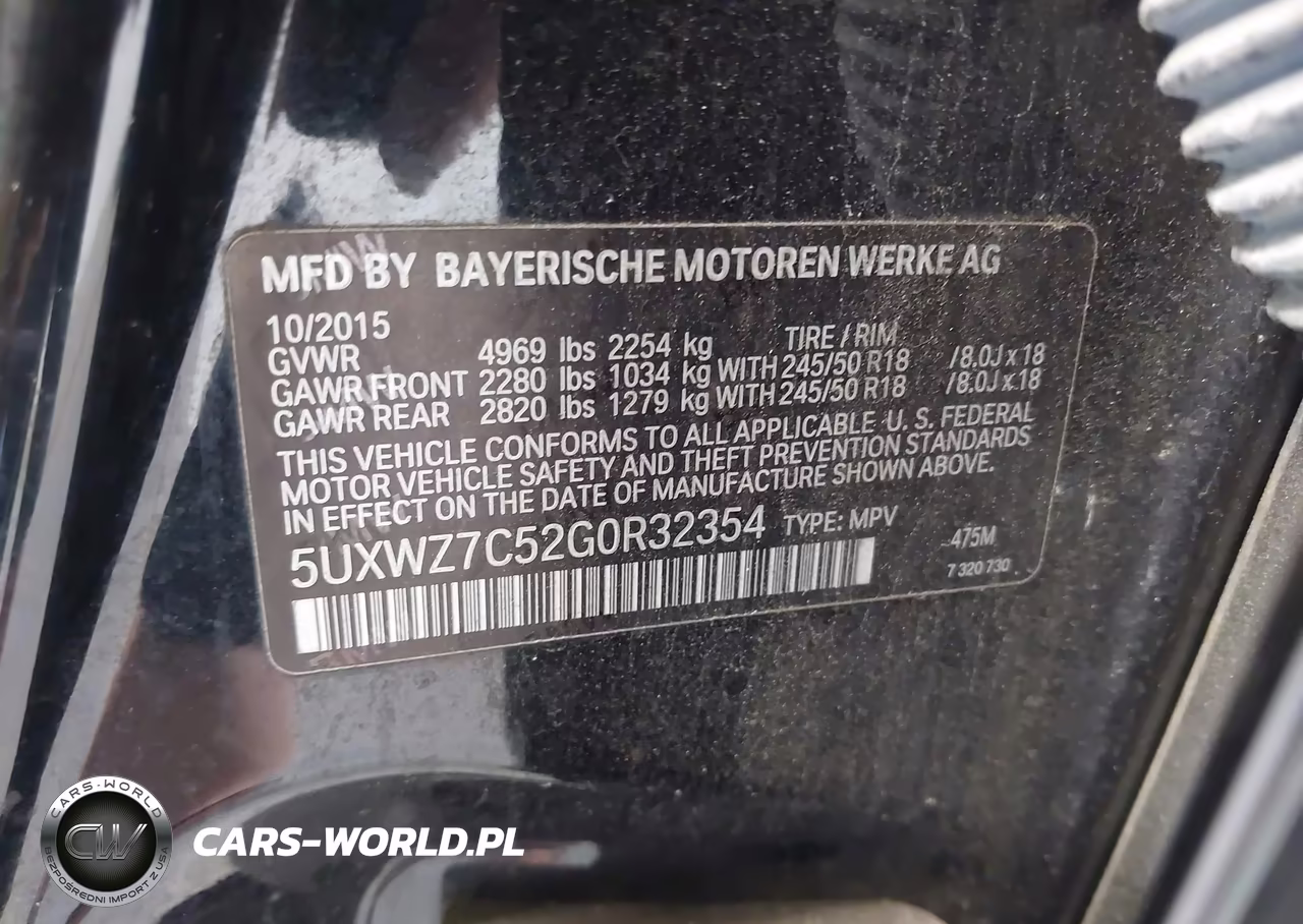 2016 BMW X3 Sdrive28I VIN:5UXWZ7C52G0R32354 - 9