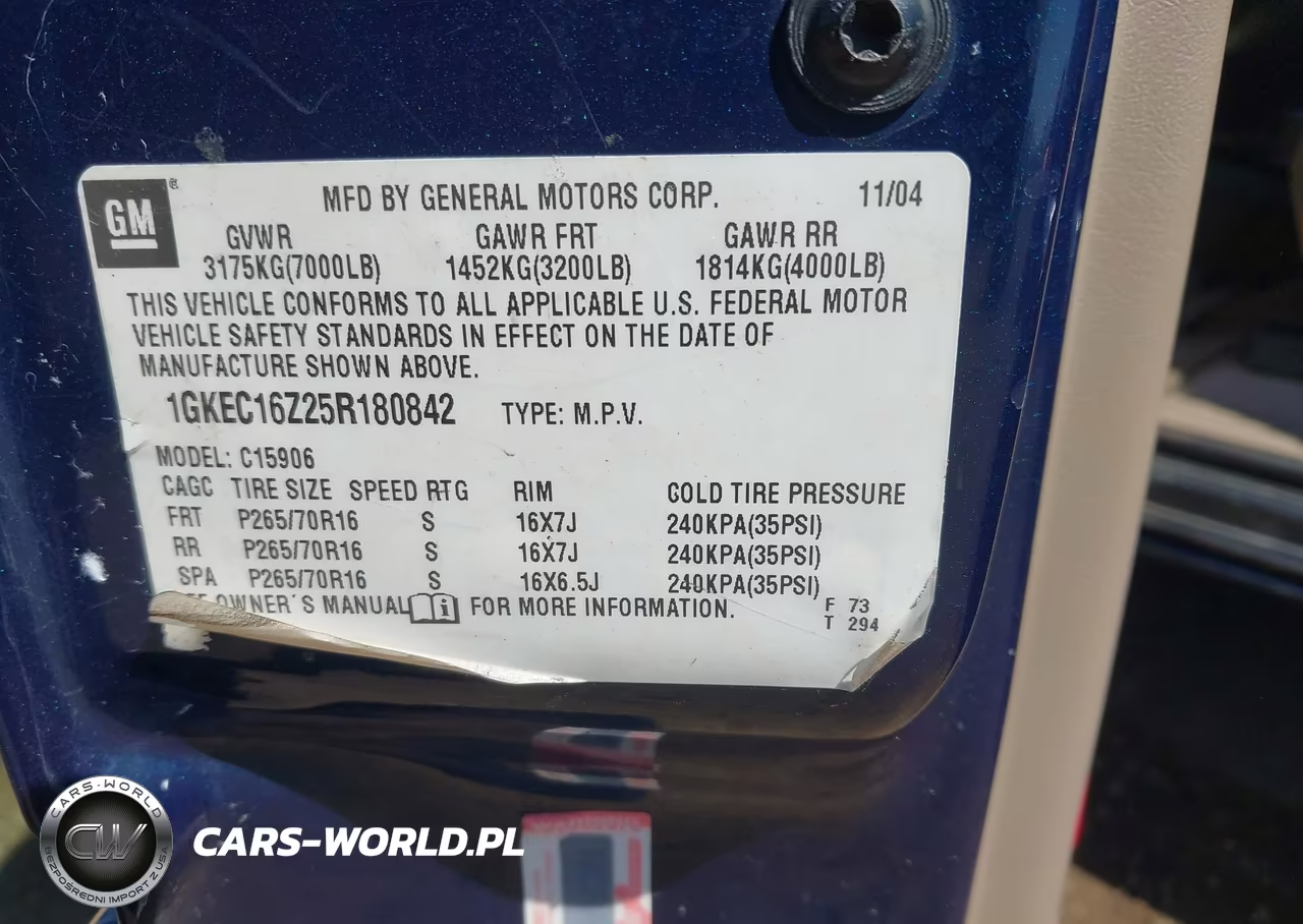 2005 GMC Yukon Xl 1500 Sle VIN:1GKEC16Z25R180842 - 9