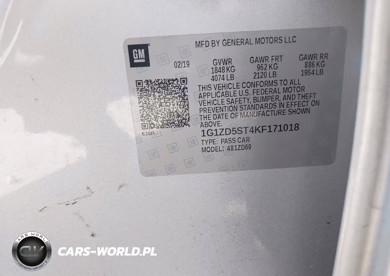 2019 Chevrolet Malibu Lt VIN:1G1ZD5ST4KF171018 - 9