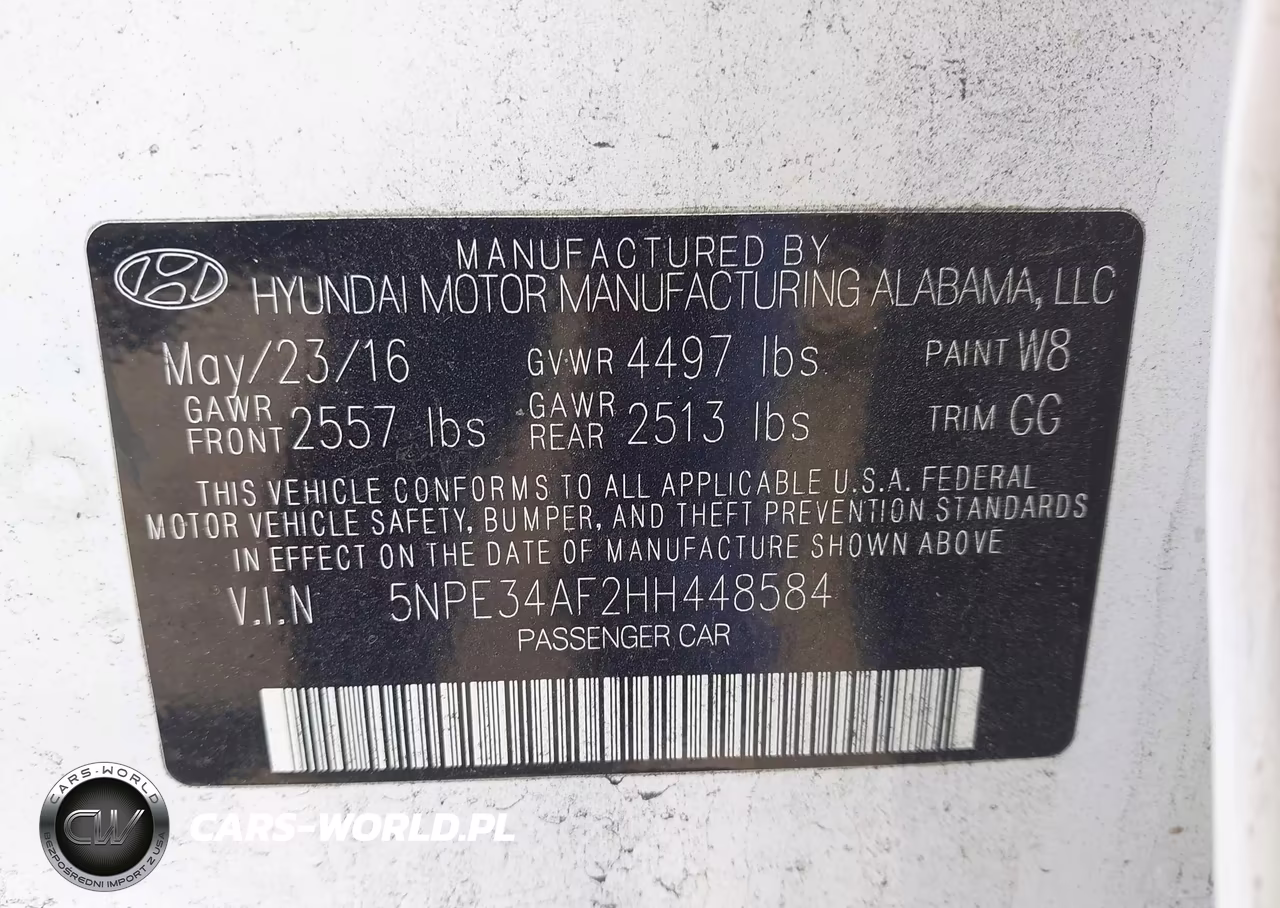 2017 Hyundai Sonata Sport VIN:5NPE34AF2HH448584 - 9