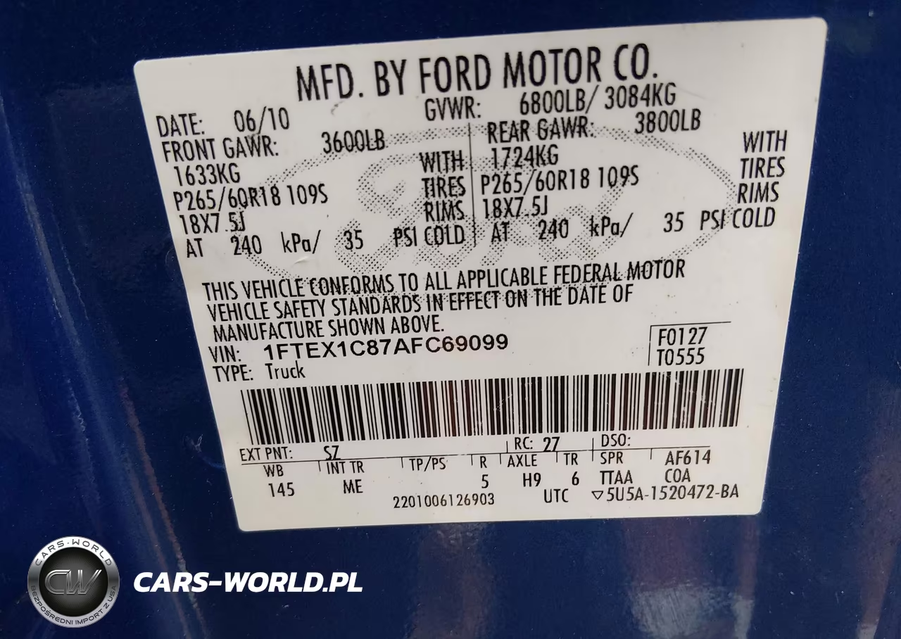 2010 Ford F-150 Xlt VIN:1FTEX1C87AFC69099 - 9