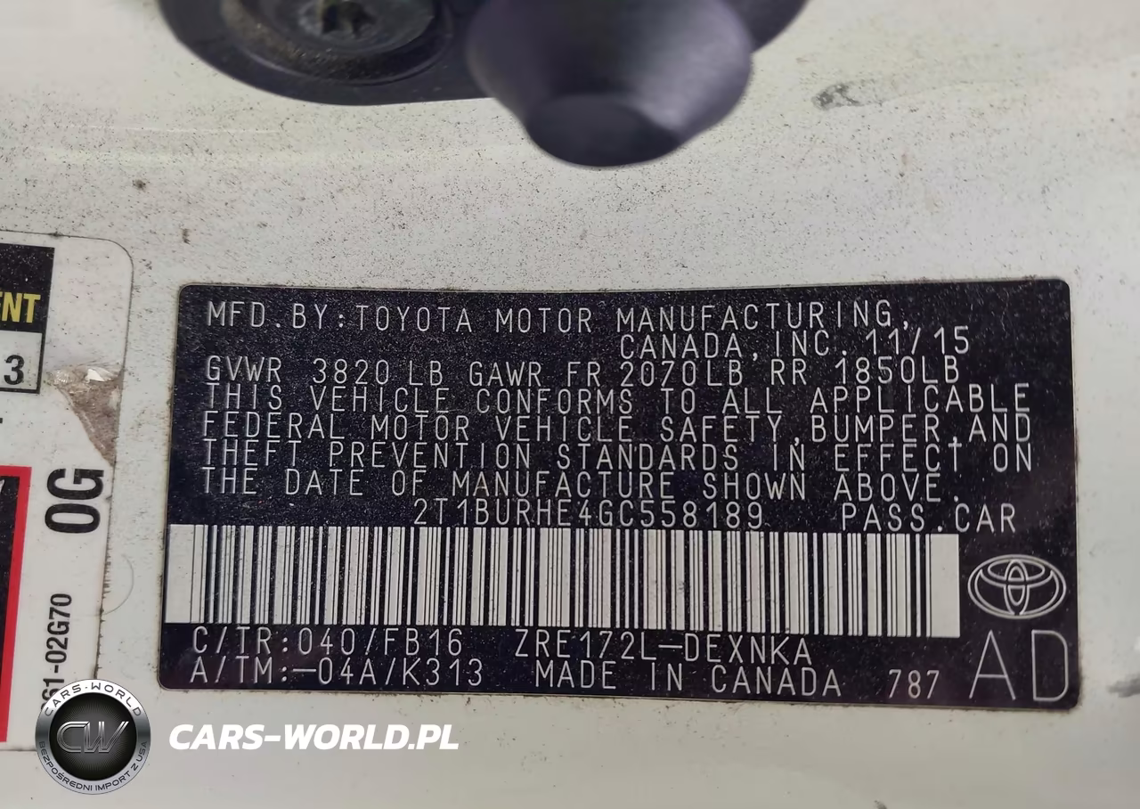 2016 Toyota Corolla Le VIN:2T1BURHE4GC558189 - 9