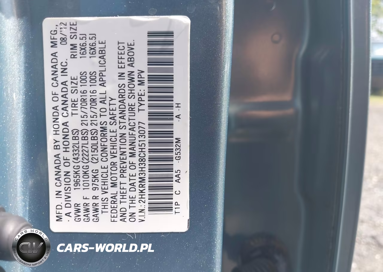 2012 Honda Cr-V Lx VIN:2HKRM3H38CH513077 - 9