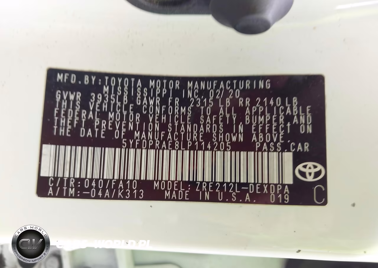 2020 Toyota Corolla L VIN:5YFDPRAE8LP114205 - 9