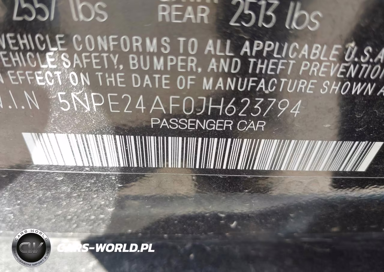 2018 Hyundai Sonata Se VIN:5NPE24AF0JH623794 - 9
