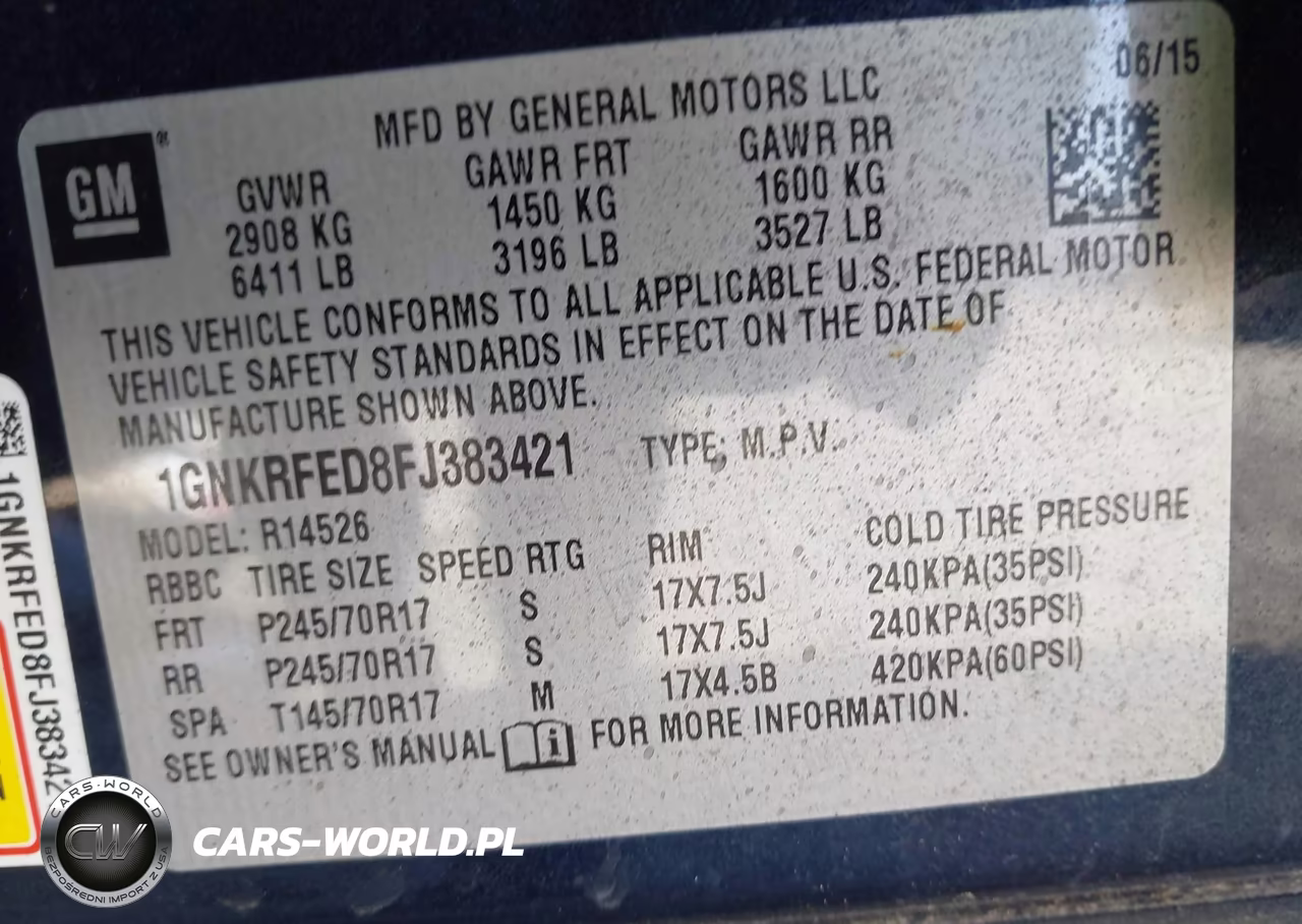 2015 Chevrolet Traverse Ls VIN:1GNKRFED8FJ383421 - 9