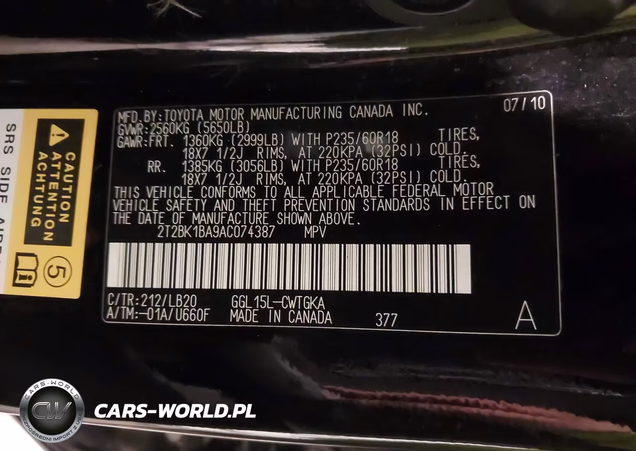 2010 Lexus Rx 350 VIN:2T2BK1BA9AC074387 - 9