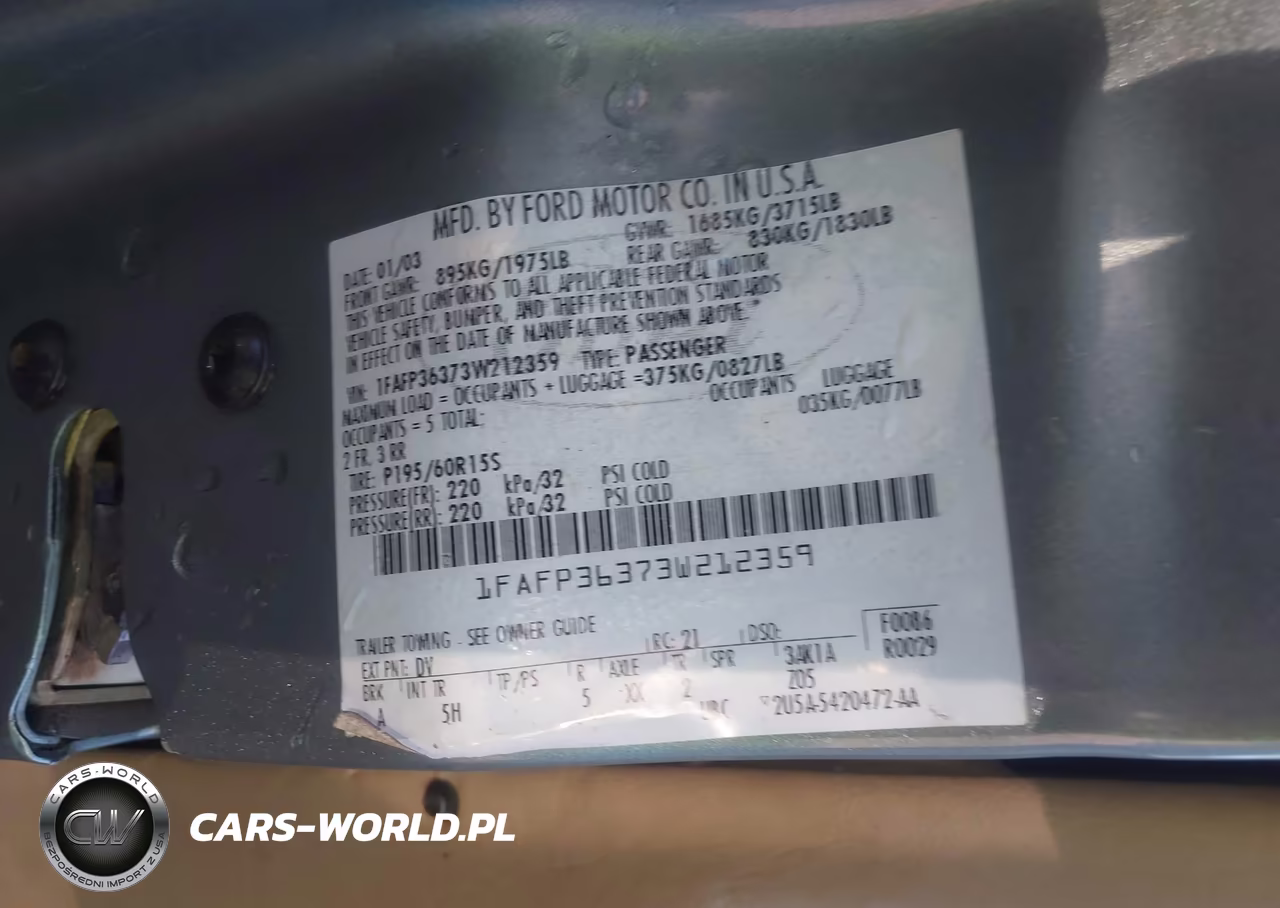 2003 Ford Focus Se-Ztw VIN:1FAFP36373W212359 - 9