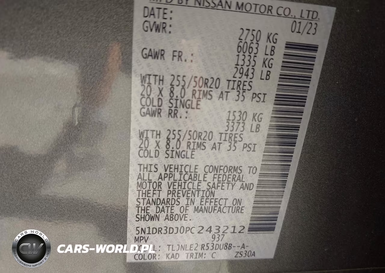 2023 Nissan Pathfinder Platinum 4Wd VIN:5N1DR3DJ0PC243212 - 9