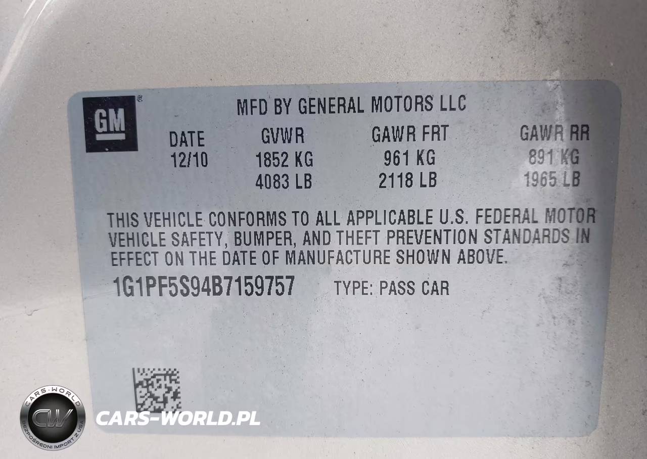 2011 Chevrolet Cruze 1Lt VIN:1G1PF5S94B7159757 - 9