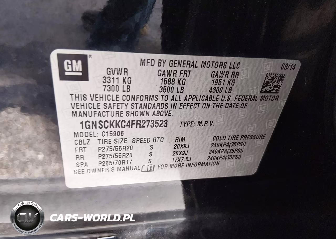 2015 Chevrolet Suburban 1500 Ltz VIN:1GNSCKKC4FR273523 - 9