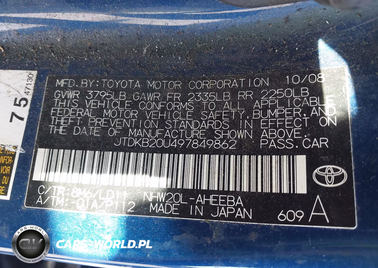 2009 Toyota Prius VIN:JTDKB20U497849862 - 9