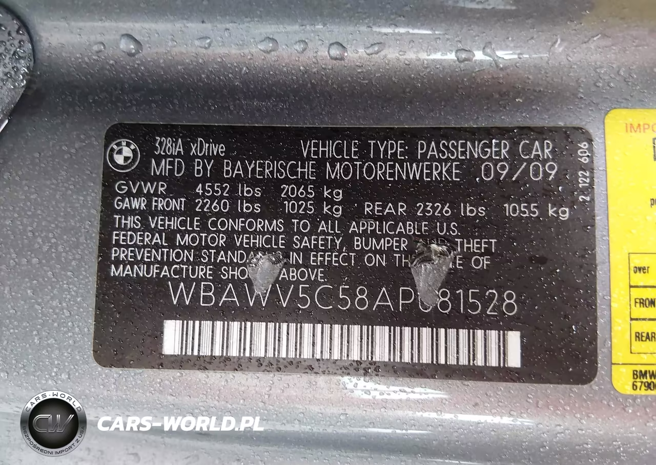 2010 BMW 328I xDrive VIN:WBAWV5C58AP081528 - 9