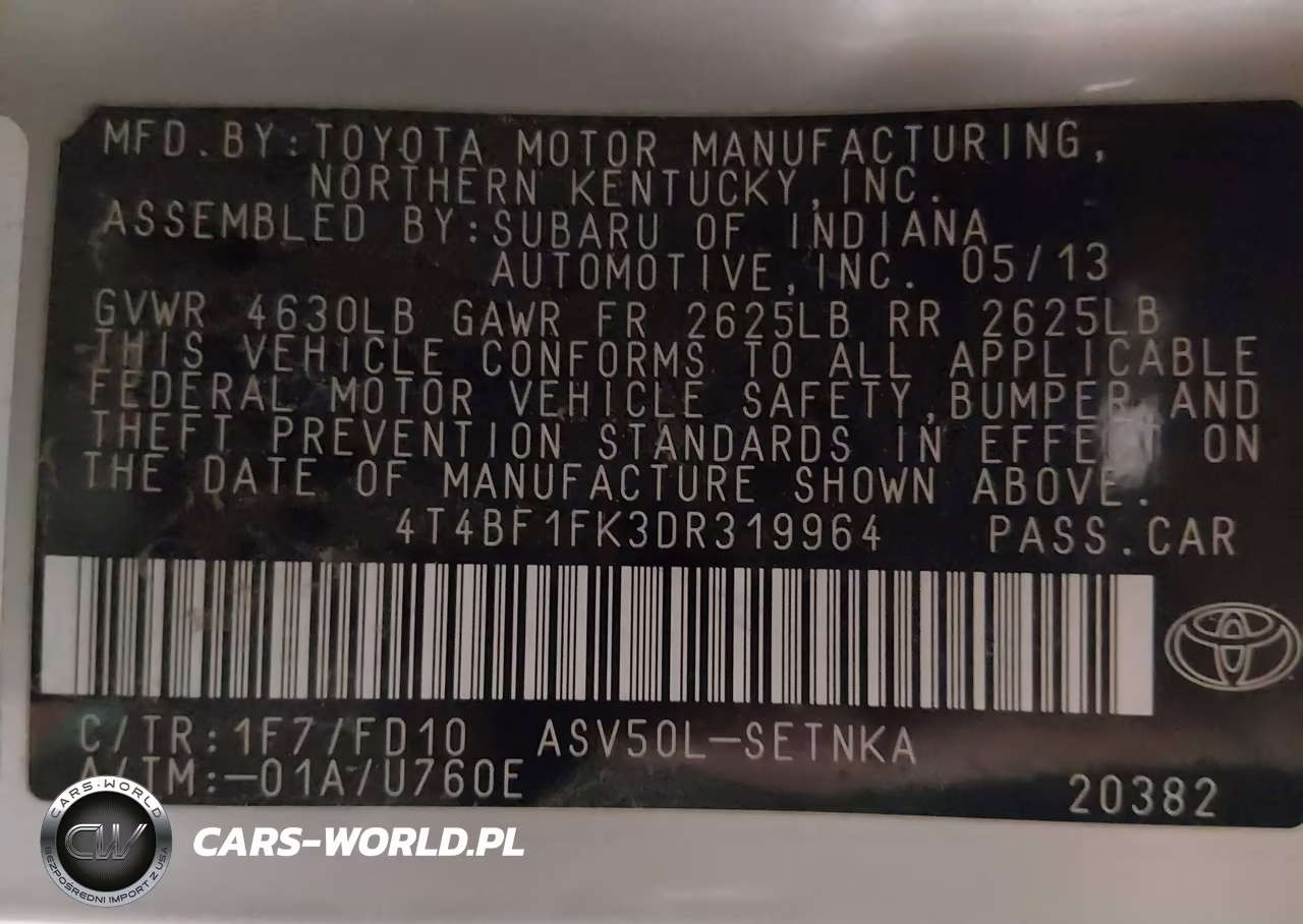 2013 Toyota Camry Le VIN:4T4BF1FK3DR319964 - 9