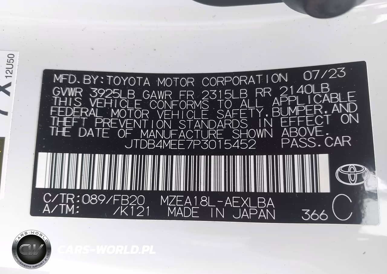 2023 Toyota Corolla Le VIN:JTDB4MEE7P3015452 - 9