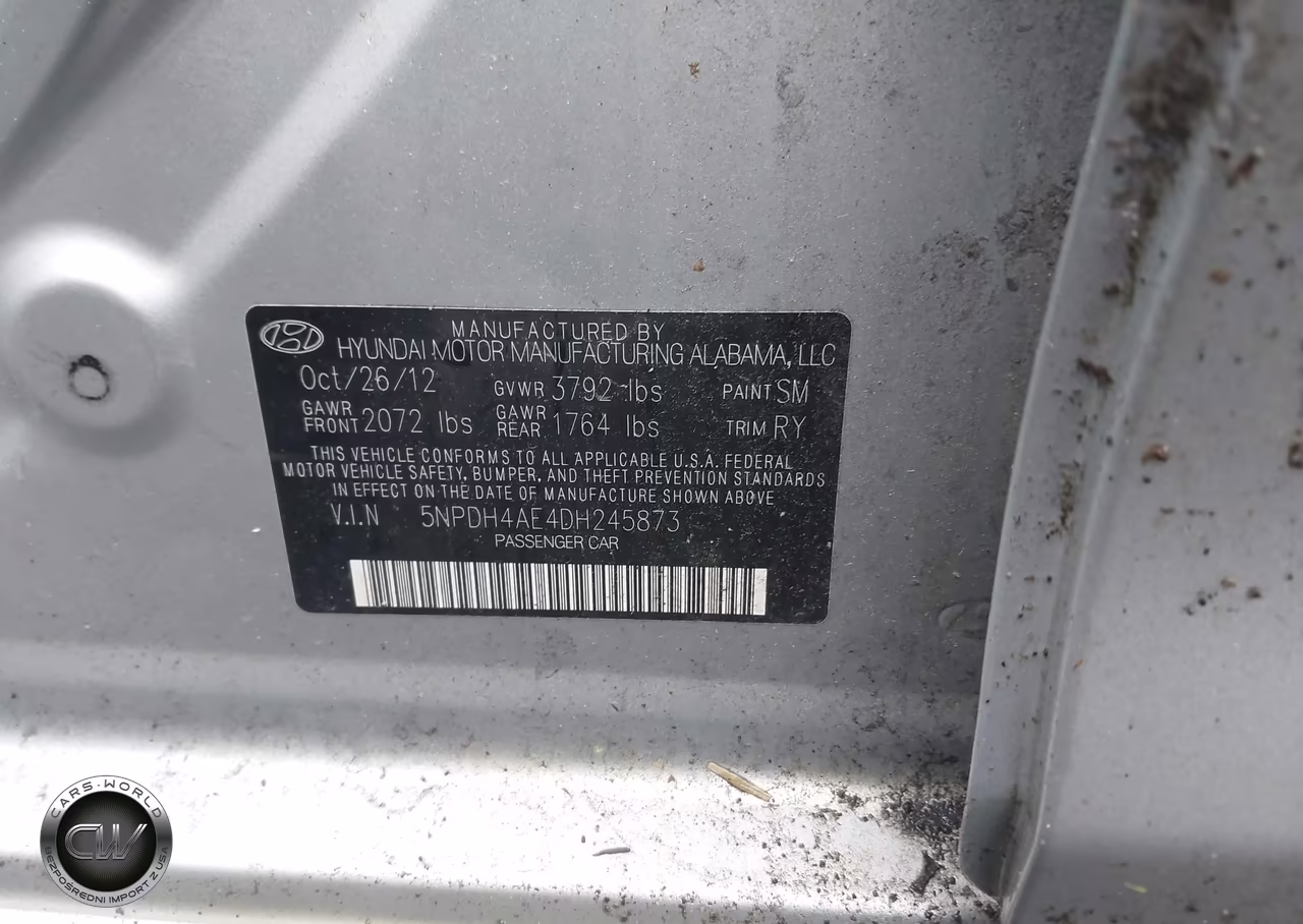 2013 Hyundai Elantra Limited VIN:5NPDH4AE4DH245873 - 9