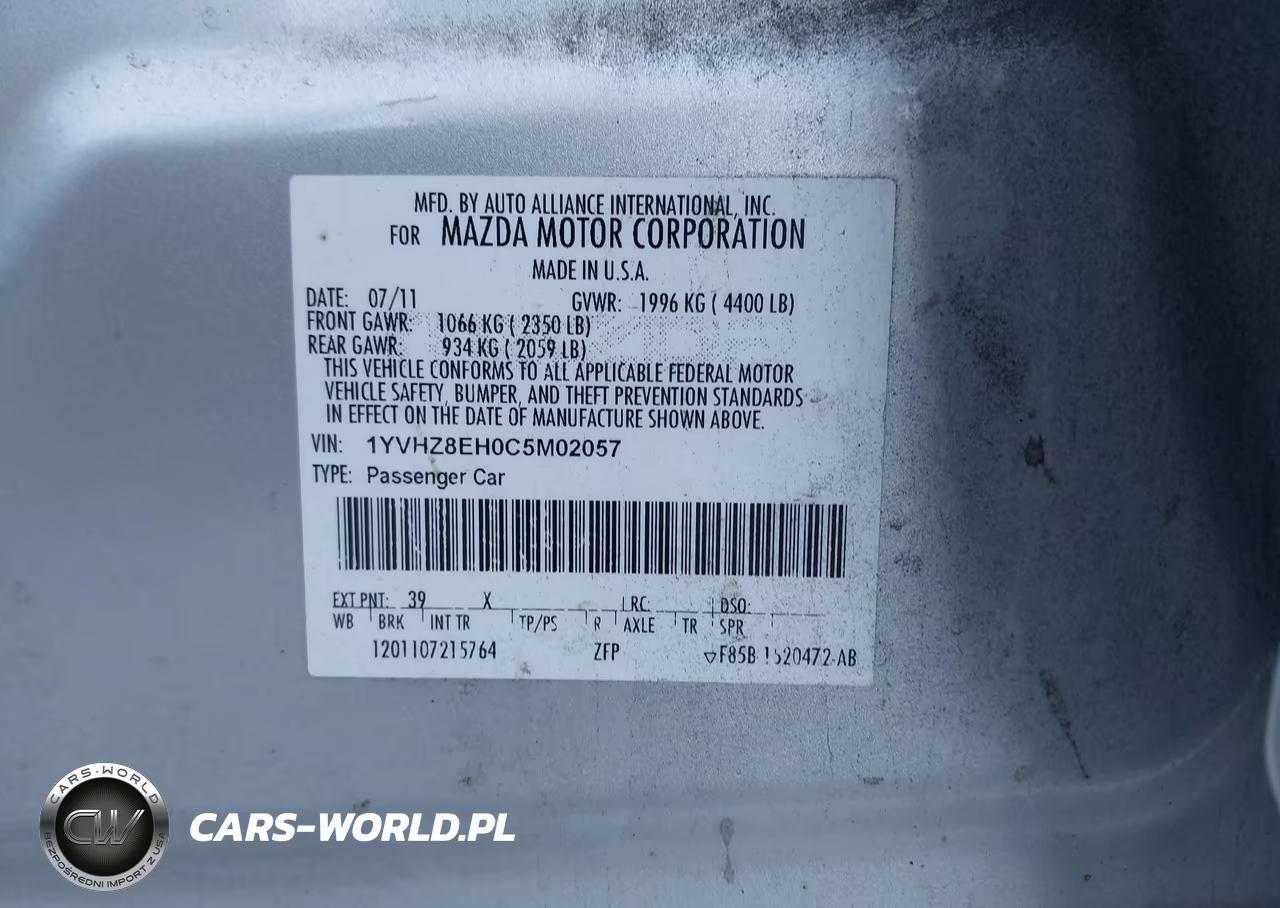 2012 Mazda Mazda6 I Touring Plus VIN:1YVHZ8EH0C5M02057 - 9