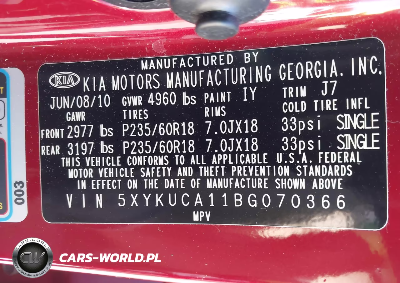 2011 Kia Sorento Ex VIN:5XYKUCA11BG070366 - 9