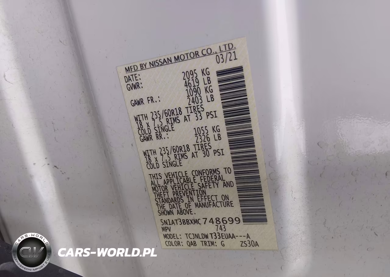 2021 Nissan Rogue Sv Intelligent Awd VIN:5N1AT3BBXMC748699 - 9