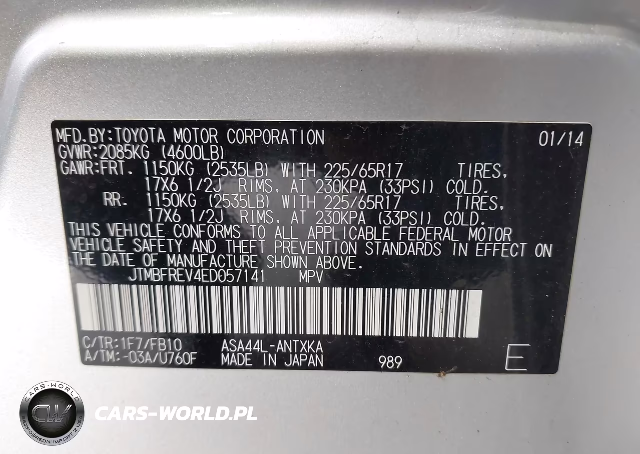 2014 Toyota Rav4 Le VIN:JTMBFREV4ED057141 - 9