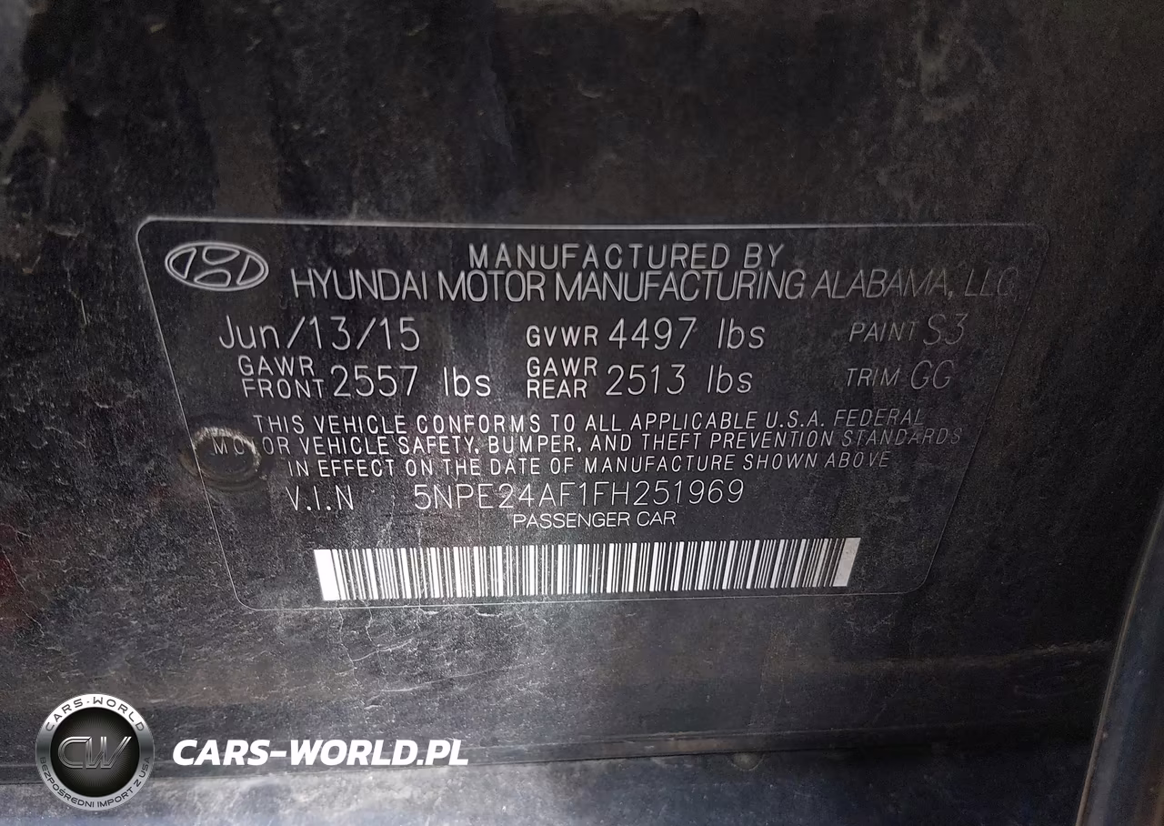 2015 Hyundai Sonata Se VIN:5NPE24AF1FH251969 - 9