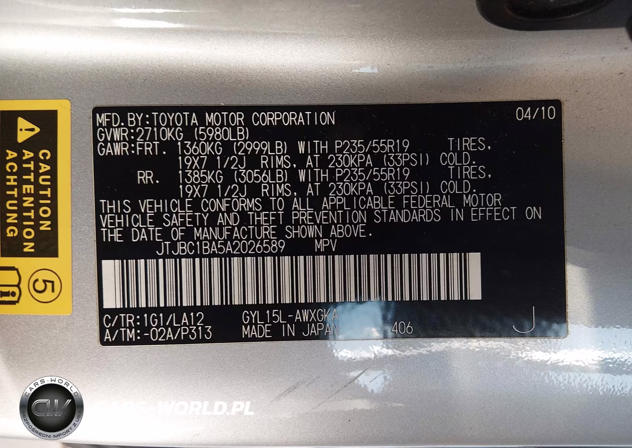 2010 Lexus Rx 450H VIN:JTJBC1BA5A2026589 - 9